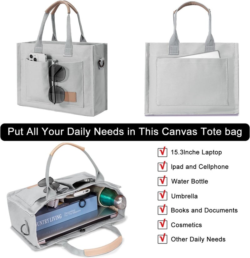 GASSDA Tote Bags for Women Canvas Tote Purse Crossbody with Pockets Top Handle Shoulder Satchel Bag for Women - Image 4